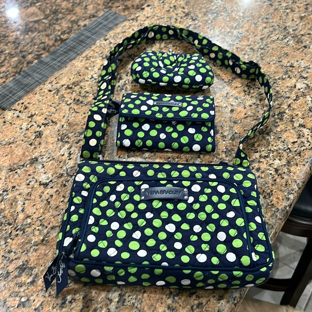 3-piece Vera Bradley purse, wallet, coin purse